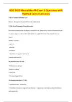 BUNDLE OF NSg 3450 QUESTIONS WITH VERIFIED CORRECT ANSWERS