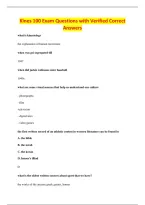Kines 100 Exam Questions with Verified Correct&NewLine;Answers