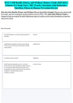WGU C458 Health&comma; Fitness&comma; and Wellness Mastery Guide 2025-2026 &ndash; 300&plus; Practice Questions with Rationales for the Objective Assessment&NewLine;&NewLine;