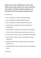 Barkley Ancc Adult-Gerontology Acute Care&NewLine;Nurse Practitioner &lpar;Agacnp-Bc&rpar; Exam Questions&NewLine;And Correct Answers &lpar;Verified Answers&rpar; Plus&NewLine;Rationales 2026 Q&A &vert; Instant Download Pdf&period;