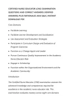 Certified Nurse Educator &lpar;Cne&rpar; Examination&NewLine;Questions And Correct Answers &lpar;Verified&NewLine;Answers&rpar; Plus Rationales 2026 Q&A &vert; Instant&NewLine;Download Pdf&period;