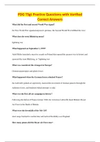 PDG TSgt Practice Questions with Verified&NewLine;Correct Answers