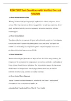 PDG TSGT Test Questions with Verified Correct&NewLine;Answers
