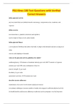 BUNDLE OF Kines 100 QUESTIONS WITH VERIFIED CORRECT ANSWERS