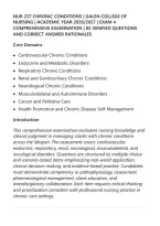 Nur 257 Chronic Conditions &vert; Galen College Of&NewLine;Nursing &vert; Academic Year 2026&sol;2027 &vert; Exam 4&NewLine;Comprehensive Examination &vert; 85 Verified Questions&NewLine;And Correct Answer Rationales