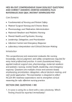 Hesi Rn Exit Comprehensive Exam 2026&sol;2027 Questions&NewLine;And Correct Answers &lpar;Verified Answers&rpar; Plus&NewLine;Rationales 2026 Q&A &vert; Instant Download Pdf&period;