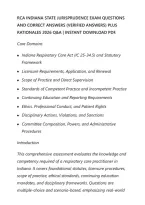 Rca Indiana State Jurisprudence Exam Questions&NewLine;And Correct Answers &lpar;Verified Answers&rpar; Plus&NewLine;Rationales 2026 Q&A &vert; Instant Download Pdf&period;