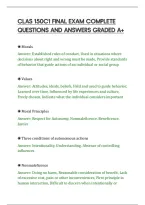 Clas 150C1 Final Exam Complete&NewLine;Questions And Answers Graded A&plus;