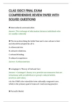 Clas 150C1 Final Exam&NewLine;Comprehensive Review Paper With&NewLine;Solved Questions