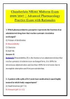 Chamberlain NR565 Midterm Exam &NewLine;2026&sol;2027 &vert; Advanced Pharmacology &NewLine;Practice Exam with Rationales