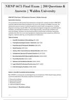 NRNP 6675 Final Exam &vert; 200 Questions &&NewLine;Answers &vert; Walden University