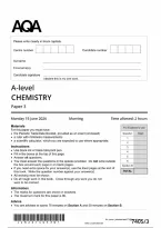 AQA A Level Chemistry Paper 3 2026