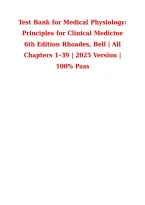 Test Bank for Medical Physiology&colon; &NewLine;Principles for Clinical Medicine 6th Edition &NewLine;Rhoades&comma; Bell &vert; All Chapters 1&ndash;39 &vert; 2025 &NewLine;Version &vert; 100&percnt; Pass 