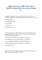 NBRC TMC Exam-Z&comma; NBRC TMC Exam-S  2026&sol;2027 Questions And Correct Answers Graded A&plus;