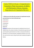 Galen NUR 210 Exam 4 Comprehensive &NewLine;Cumulative Final Assessment&colon; 90 Q&As &NewLine;with Rationales &lpar;Chemo&comma; Immune&comma; &NewLine;Reproductive & Cumulative Review&rpar; 