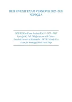 HESI RN Exit Exam Version B 2025&ndash;2026&colon; NGN Practice Questions and Answers Study Guide