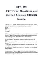 HESI RN Exit Exam Study Guide&colon; Comprehensive Practice Questions&comma; Answers & Rationales