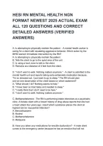HESI RN Mental Health NGN Exam&colon; Practice Questions&comma; Correct Answers & Rationales Study Guide