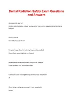 Dental Radiation Safety Exam&colon; Practice Questions&comma; Correct Answers & Comprehensive Study Guide
