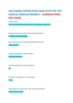DAANCE Certification Exam Study Guide&colon; All Modules Practice Questions&comma; Answers & Exam Preparation