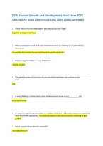 WGU D202 Human Growth and Development Final Exam&colon; Study Guide&comma; Practice Questions & Answers