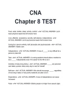 CNA Chapter 8 Test Questions and Answers 2026&sol;2027 &vert; Certified Nursing Assistant Study Guide & Exam Review