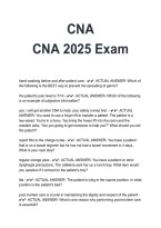 CNA Exam Questions and Answers 2026&sol;2027 &vert; Certified Nursing Assistant Study Guide&comma; Practice Test & Certification Exam Prep