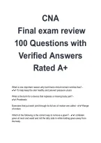 CNA Final Exam Review 2026&sol;2027 &vert; 100 Practice Questions & Answers&comma; Certified Nursing Assistant Exam Prep