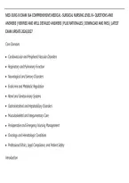 Med-Surg Iii Exam 1&4 Comprehensive Medical -Surgical Nursing Level Iii&ndash; Questions And&NewLine;Answers &vert; Verified And Well Detailed Answers &vert; Plus Rationales &vert; Download And Pass &vert; Latest&NewLine;Exam Update 2026&sol;2027