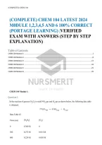 Chemistry Exam & Lab Report Bundle 2026&sol;2027 &vert; Portage Learning CHEM 210 & CHEM 104&comma; CHEM 120 Lab Reports&comma; Clinical Chemistry Test Bank&comma; Chemistry 141 Exam 2 & CLEP Biology Practice Exam &vert; Questions&comma; Answers & Comprehensive Study Guides