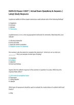 NUR 612 Exam 4 Study Guide 2027 &vert; Practice Questions&comma; Answers & Rationales &vert; Nursing Exam Preparation