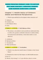 Burns Pediatric Primary Care 7Th Edition &NewLine;Test Bank 2026&sol;2027 &vert; Pediatric Primary &NewLine;Care Nursing Questions & Review 