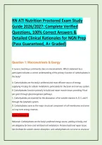 RN ATI Nutrition Proctored Exam Study Guide 2026&sol;2027&colon; Complete Verified Questions&comma; 100&percnt; Correct Answers & Detailed Clinical Rationales for NGN Prep &lpar;Pass Guaranteed&comma; A&plus; Graded&rpar;