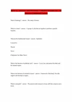 HESI A2 Anatomy and Physiology complete questions answers exam guide Verified Latest Update