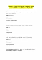 Portage Learning Anatomy Physiology 2 Module 4 Exam Question and answer 2026 UPDATED 100 Correct Answers Verified A Graded