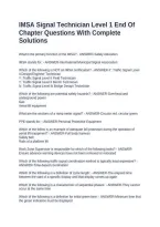 IMSA Signal Technician Level 1 End Of Chapter Questions With Complete Solutions