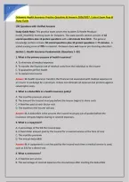 Delaware Health Insurance Practice Questions & Answers 2026&sol;2027 &vert; Latest Exam Prep & &NewLine;Study Guide 