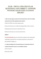 Flsd - Trivia Updated Exam&NewLine;Questions And Correct Answers&NewLine;With Detailed Explanations&NewLine;2026&sol;2027