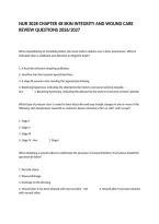 Nur 3028 Chapter 48 Skin Integrity And Wound Care Review Questions 2026&sol;2027