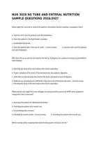Nur 3028 Ng Tube And Enteral Nutrition Sample Questions 2026&sol;2027