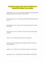 AP Human Geography AMSCO Unit 1 Question and answers 100 correctly solved 20262027 Updated 2026