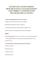 Nur 505 Exam Package Deal 100&percnt; Verified 2026&sol;2027