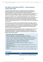 ISO 45001 Lead Auditor PECB Examen Samenvatting  &vert; Complete Voorbereiding