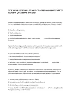 Nur 3028 Essentials Exam 2 Chapter 40 Oxygenation Review Questions 2026&sol;2027