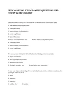 Nur 3028 Final Exam Sample Questions And Study Guide 2026&sol;2027