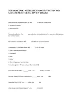 Nur 3028 Exam 2 Medication Administration And Glucose Monitoring Review 2026&sol;2027
