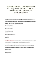 Pepp Version A Comprehensive&NewLine;Exam Questions And Correct&NewLine;Answers With Detailed&NewLine;Explanations