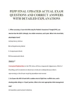 Pepp Final Updated Actual Exam&NewLine;Questions And Correct Answers&NewLine;With Detailed Explanations