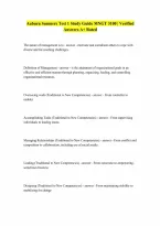 MNGT 3100 Auburn Sumners Test 1 Question and answers 100 correct Complete Questions and Verified Answers