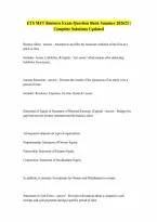 ETS MFT BUSINESS EXAM Answered Correctly Summer 202623 Complete Questions and Verified Answers